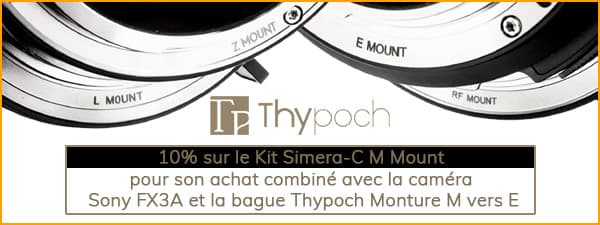 Pour l'achat du KIT SIMERA-C M MOUNT + BAGUE M VERS E + FX3A = 10% sur le KIT SIMERA-C M MOUNT
